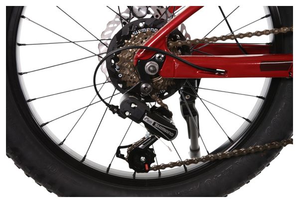 Scamp TallFox kinder-mountainbike met Shimano Tourney 7-speed versnelling, 20 inch, rood