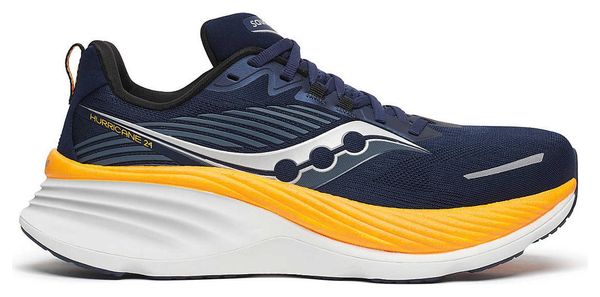 Scarpe da corsa Saucony Hurricane 24 blu/arancione da uomo