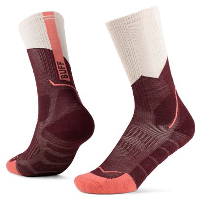 Buff Merino Midweight Crew Socks in Bordeaux