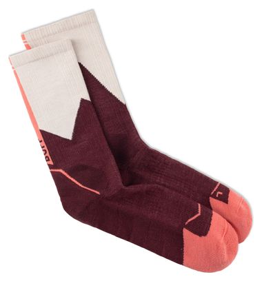 Buff Merino Midweight Crew Socks in Bordeaux