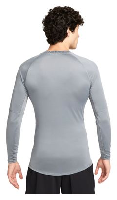 Camiseta de manga larga gris Nike Pro para hombre