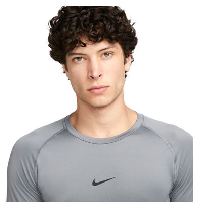 Camiseta de manga larga gris Nike Pro para hombre