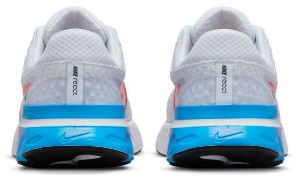 Damen Running Schuhe Nike React Infinity Run Flyknit 3 Grau Rosa Blau