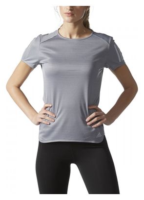 T-shirt running gris femme Adidas