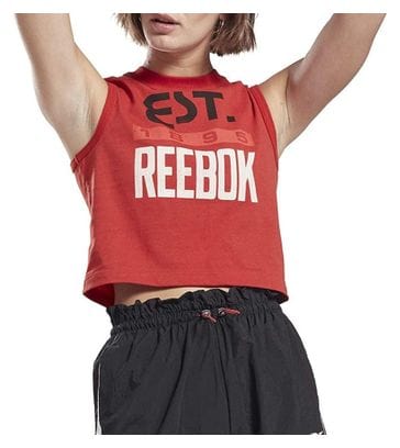 Débardeur Rouge Femme Reebok Graphic Tank