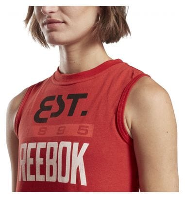 Débardeur Rouge Femme Reebok Graphic Tank