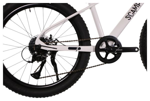 Scamp HighFox kinder-mountainbike met Shimano Tourney 8-speed versnelling, 24 inch, wit