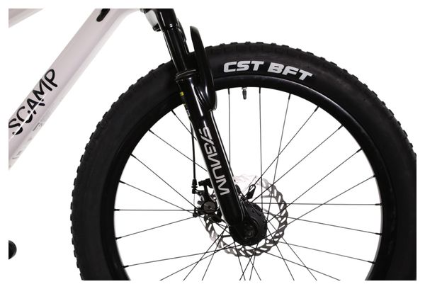 Scamp HighFox kinder-mountainbike met Shimano Tourney 8-speed versnelling, 24 inch, wit