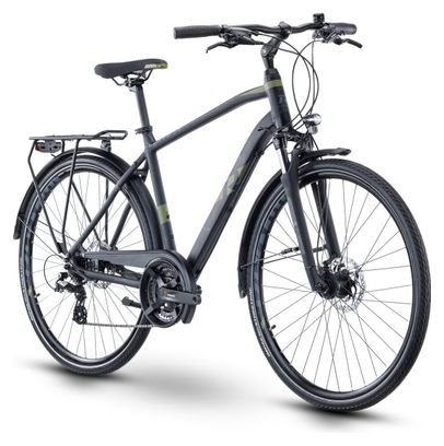 R Raymon TourRay 2.0 Bicicleta de trekking Shimano Altus 7S 700 mm Negro Caqui 2023