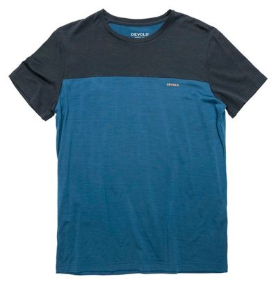 Devold Classic T-Shirt Linear Blau Herren