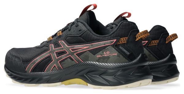 Asics Gel-Venture 10 Waterproof Trail Shoes, Black/Pink, Women's