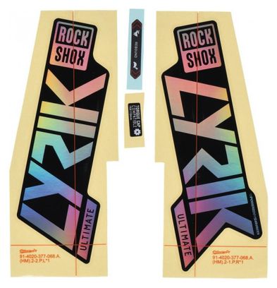 Kit Stickers pour Fourche RockShox Lyrik Ultimate 27/29 Rainbow