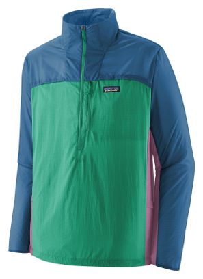 Veste Coupe-vent Patagonia Houdini Stash 1/2 Zip Bleu/Vert Homme