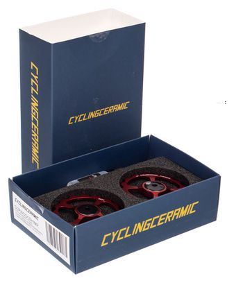 CiclismoCeramic Jockey Wheels Dura-Ace / Ultegra 10 / 11s Rojo