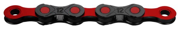 KMC DLC12 Wachskette 12S Schwarz Rot