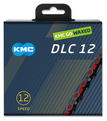 KMC DLC12 Wachskette 12S Schwarz Rot