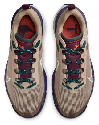 Trail Running Shoes Nike React Terra Kiger 9 Beige Bleu Orange