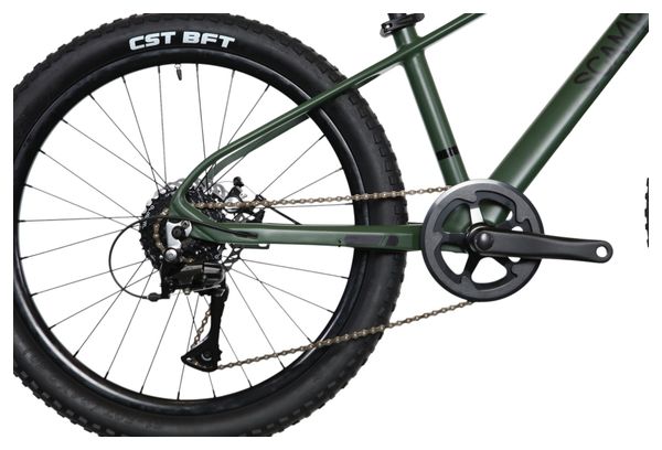 Scamp HighFox Shimano Tourney 8V 24'' Khaki Green Semi-Rigide Kindermountainbike