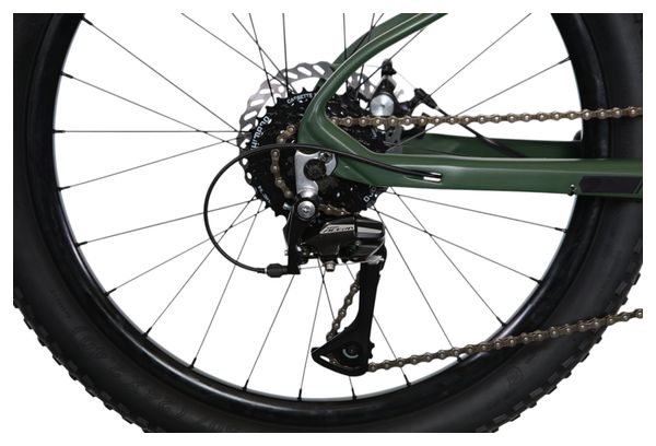 Scamp HighFox Shimano Tourney 8V 24'' Khaki Green Semi-Rigide Kindermountainbike
