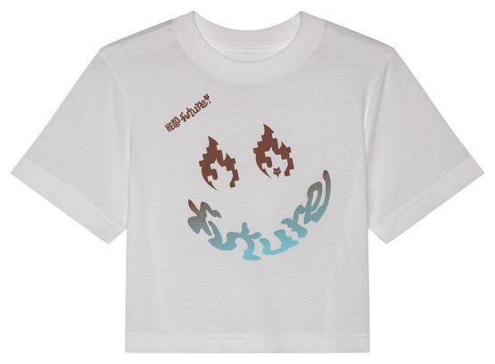 T-shirt Femme Fox Baby Hello Blanc