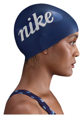 Gorro de baño de silicona Nike Swim azul