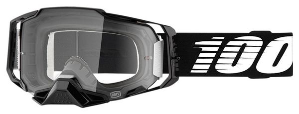 100% Armega Black / White Mask - Clear Lenses