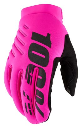 Lange Handschuhe aus 100% Brisker Fluo Pink