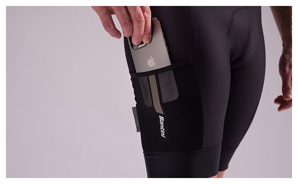 Cuissard Court Santini Gravel Noir