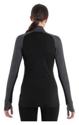 Baselayer Langarm Damen Icebreaker Merinos 200 ZoneKnit Grau