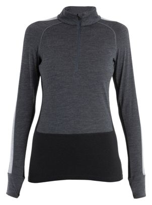 Baselayer Langarm Damen Icebreaker Merinos 200 ZoneKnit Grau