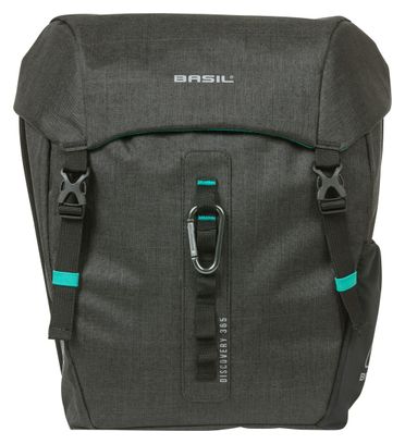 Borsa per bicicletta doppia Basil Discovery 365D M mischia nera da 18 litri