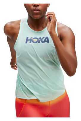 Women's Blue Hoka Airolite Run Tank Top