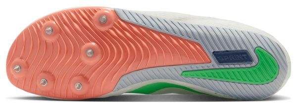 Nike Zoom Rival Sprint atletiekschoenen Wit/Groen/Oranje Unisex