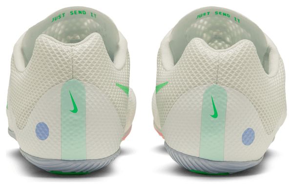 Nike Zoom Rival Sprint atletiekschoenen Wit/Groen/Oranje Unisex