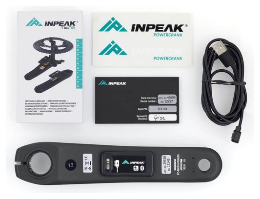 Capteur de puissance INPEAK POWERCRANK-E  Shimano GRX FC-RX810/RX820