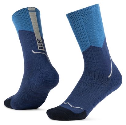 Buff Merino Midweight Crew Socks, Blue