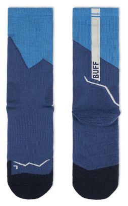 Buff Merino Midweight Crew Socks, Blue