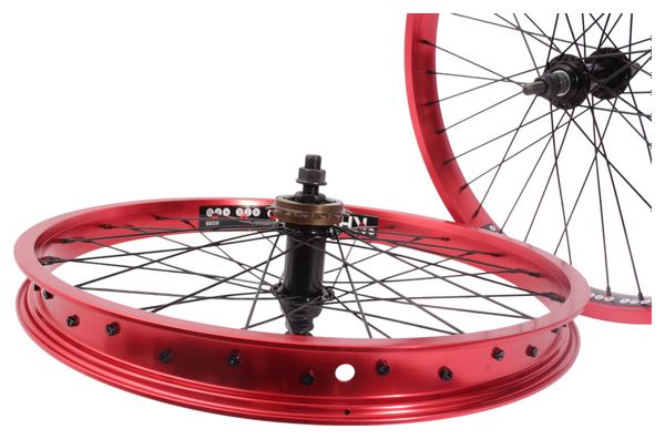 Jeu de roues BMX KHE PRISM 20 pouces rouge