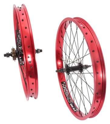 Jeu de roues BMX KHE PRISM 20 pouces rouge