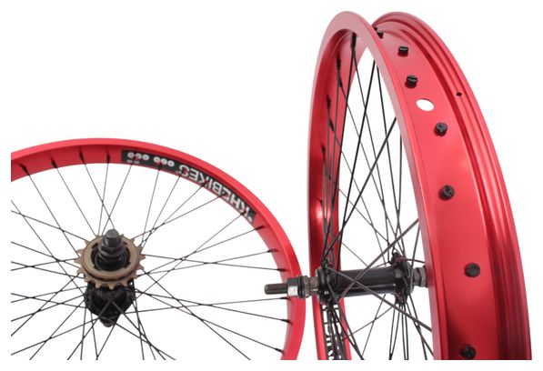 Jeu de roues BMX KHE PRISM 20 pouces rouge