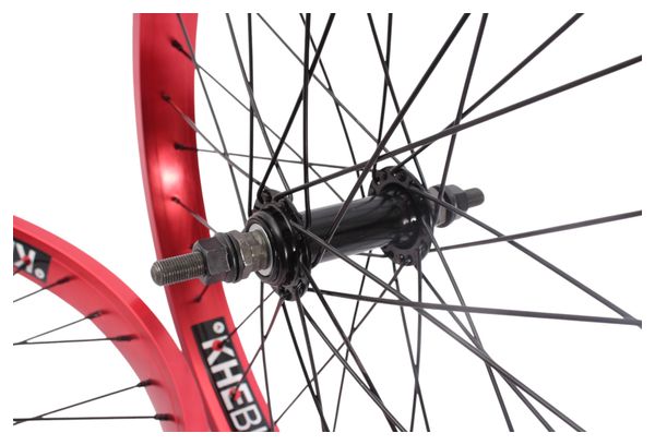 Jeu de roues BMX KHE PRISM 20 pouces rouge
