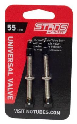 Stan's NoTubes - Paire de valve  Universal  Presta  55mm