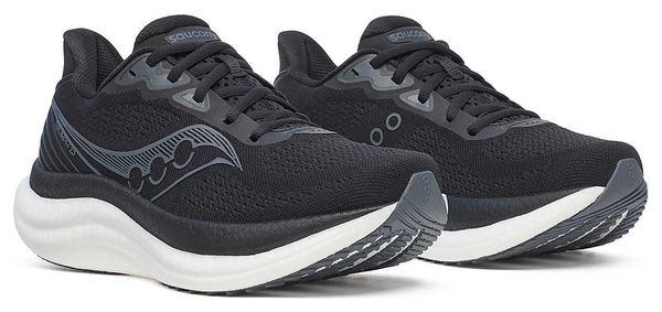Chaussures Running Saucony Triumph 23 Large Noir/Blanc Femme