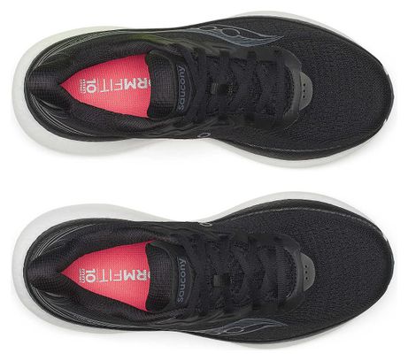 Chaussures Running Saucony Triumph 23 Large Noir/Blanc Femme