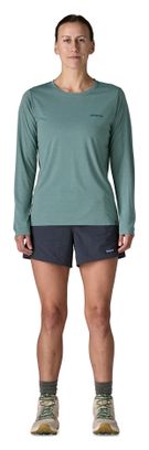 Maglietta a maniche lunghe Patagonia Cap Cool Daily Boardshort con logo blu da donna