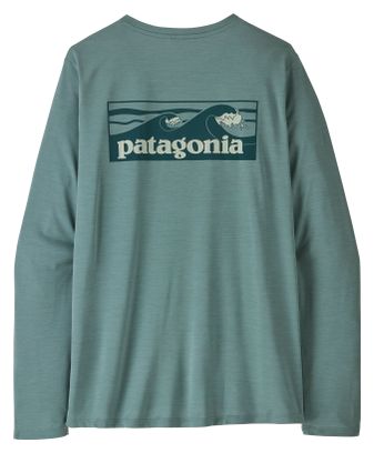 Maglietta a maniche lunghe Patagonia Cap Cool Daily Boardshort con logo blu da donna