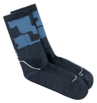 Buff Merino Midweight Crew Socks in Night Blue