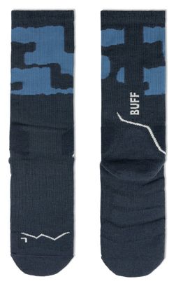 Buff Merino Midweight Crew Socks in Night Blue
