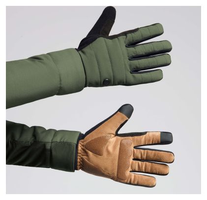 Gants Vélo Hiver Rogelli Element Homme Vert Kaki