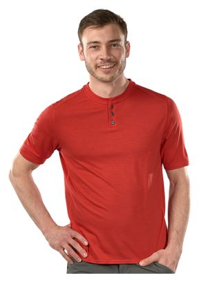 T- Shirt Bontrager Adventure Henley Mars Rouge